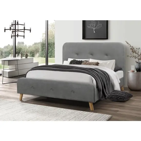 łóżko tapicerowane SY-157 velvet szary